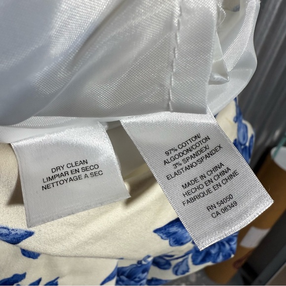 Size 14 Nine West Blue Floral Dress, Like New - Bridgerton Garden Girl Aesthetic - Picture 14 of 15